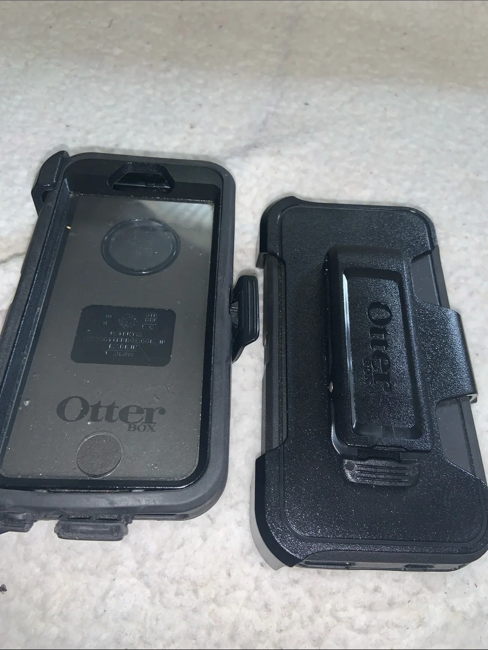 2 OtterBox Black Rugged Defender Case with Belt Clip Holster